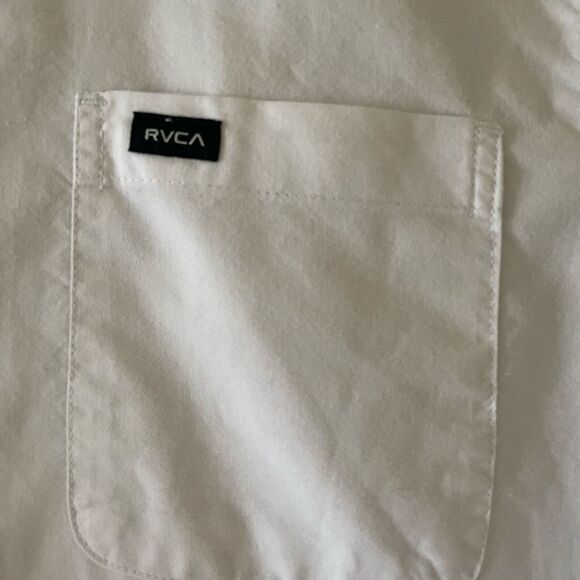 RVCA Men’s White Slim Fit That’ll Do Long Sleeves Button Down Dress SZ M #1103 - Picture 11 of 13